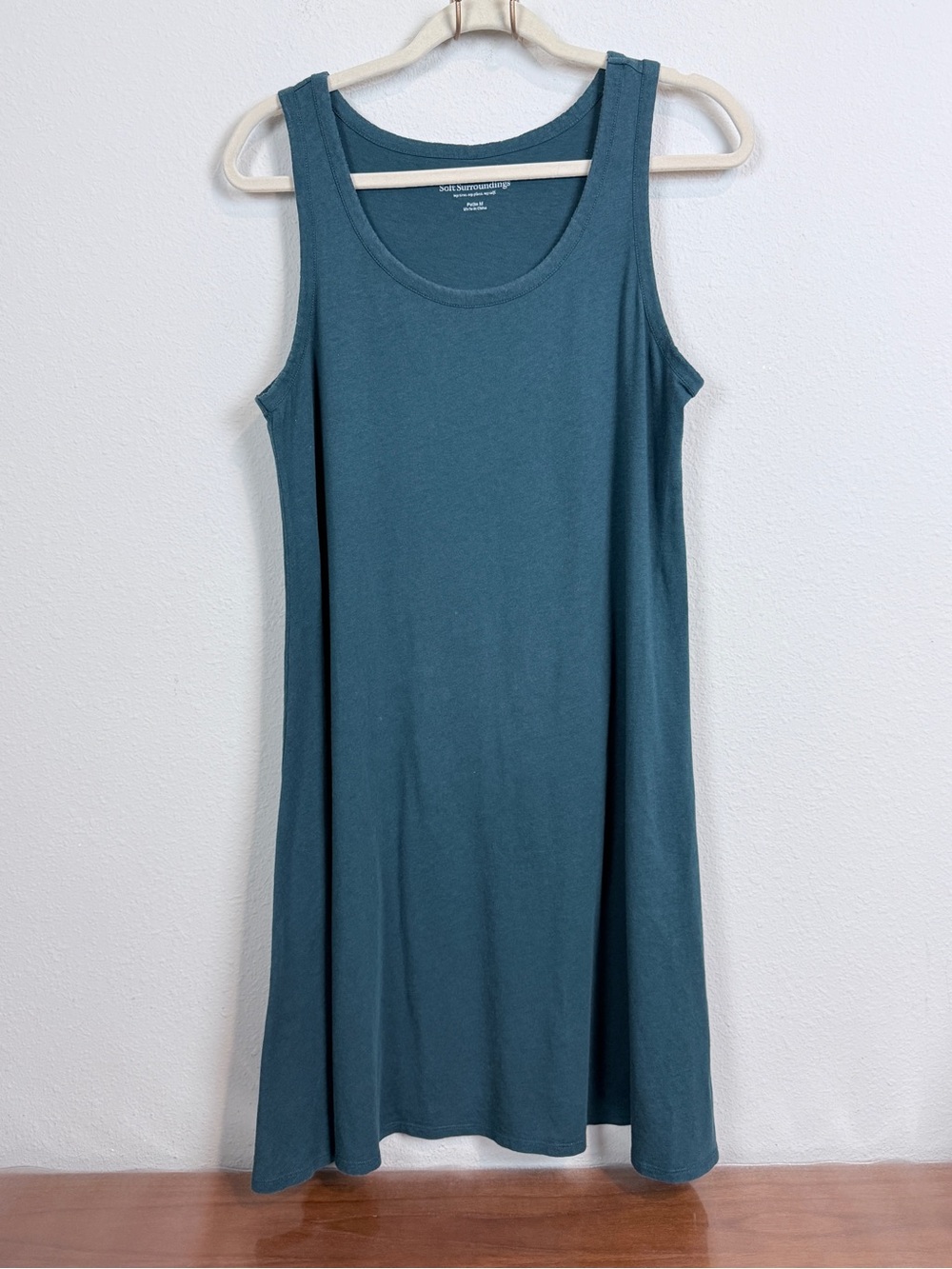 Soft Surroundings Teal T-Shirt Tank Dress PM